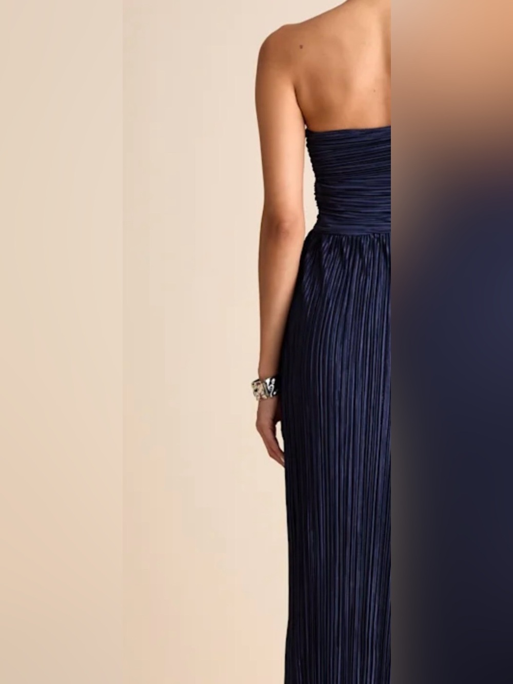 Lulu's Poised Performance Navy One-Shoulder Maxi Dress NWT - Picture 3 of 5